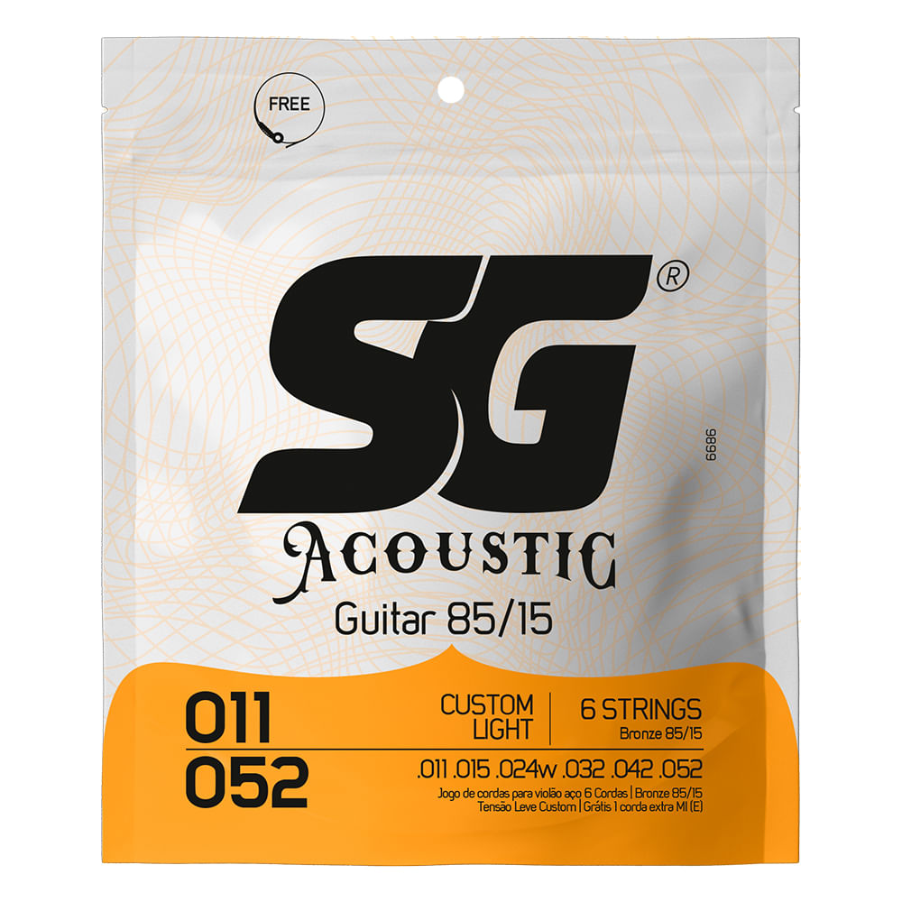 Senar gitar kayu SG STRINGS.011 kuningan SG-6686EX
