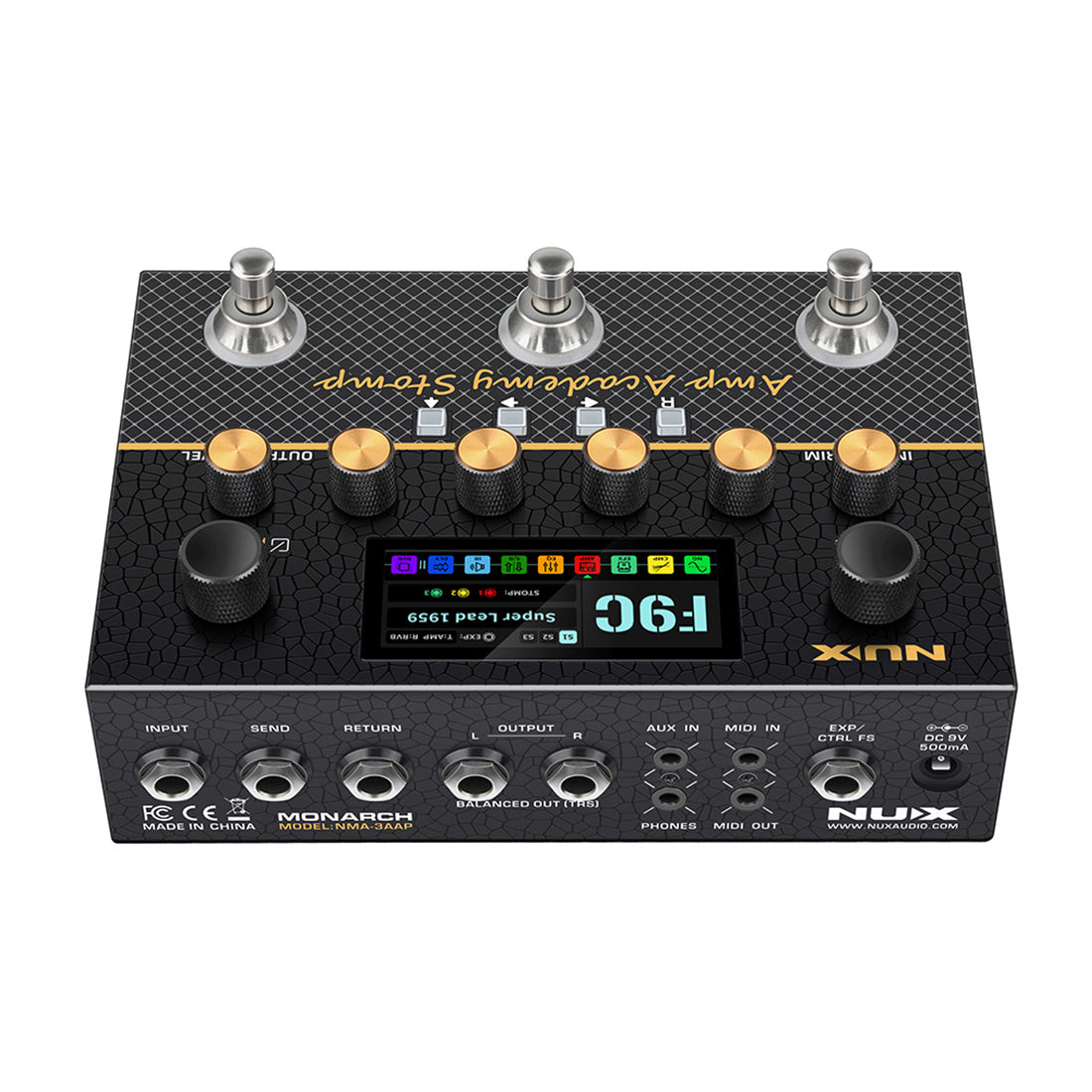 NUX Amp Academy Stomp 音箱模擬效果器｜TSAC-4K 雙DSP 31音箱IR NAM