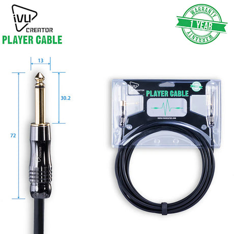 IVU CREATOR PLAYER 3M S/L 吉他導線 3米一直一L頭